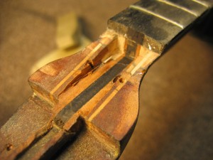 Lyon and Healey Mandolin - Headstock Repair