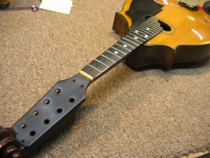 Lyon and Healey Mandolin - Headstock Repair