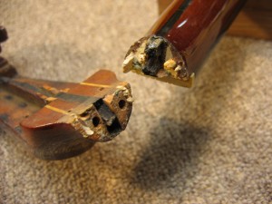 Lyon and Healey Mandolin - Headstock Repair
