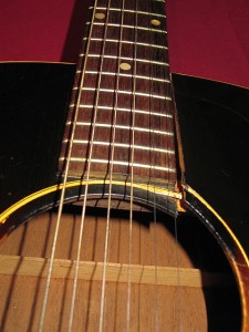 Vintage Gibson LG1 Top Crack Repair