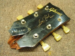 Vintage Gibson Les Paul Headstock Repair