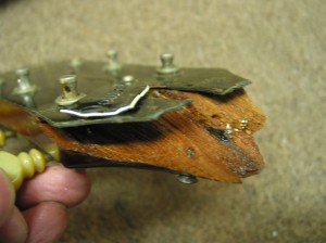 Vintage Gibson Les Paul Headstock Repair