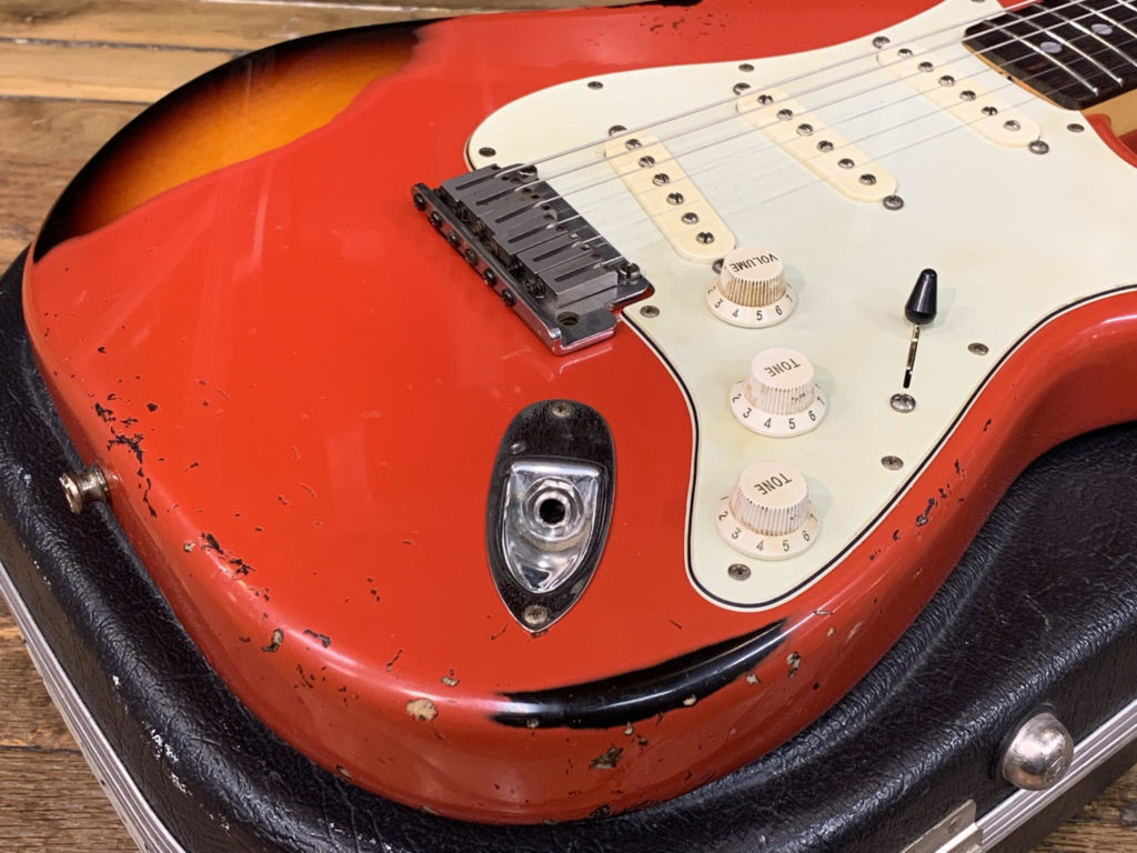 CFW Relic Stratocaster polyurethane overspray